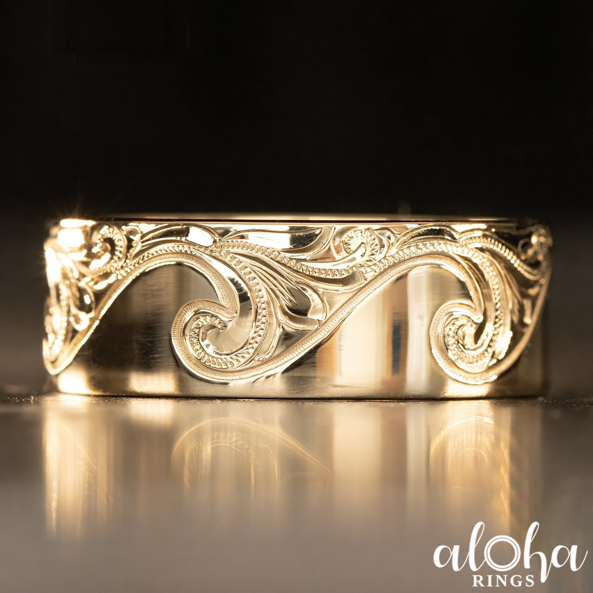 Hawaiian gold wedding on sale bands